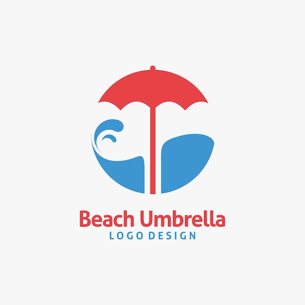 Création De Logo De Parapluie De Plage