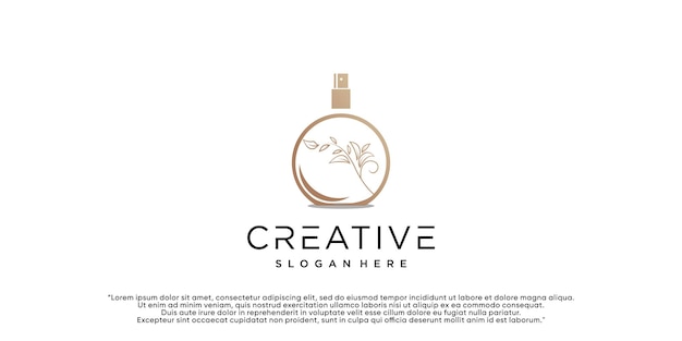Création De Logo De Parfum Avec Concept Simple Vecteur Premium