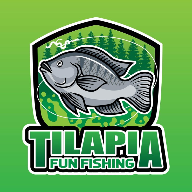 Création Logo Pêche Tilapia Jump Splash