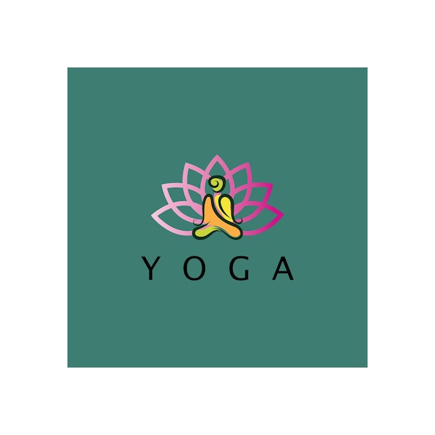 Création De Logo De Personnes Faisant Du Yoga Symbole Icône Illustration Vecteur