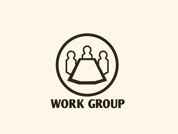 Création De Logo De Personnes De Travail D'équipe D'entreprise De Groupe De Travail