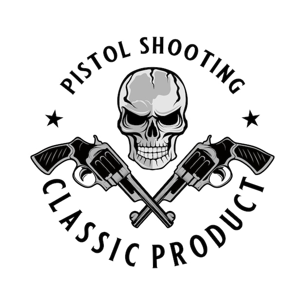 création de logo de pistolet classique.