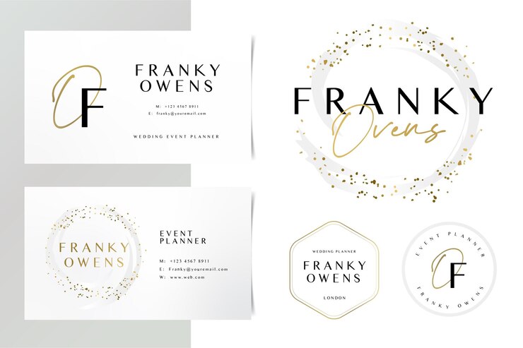 Création de logo de planificateur d'événements féminins luxueux et modernes