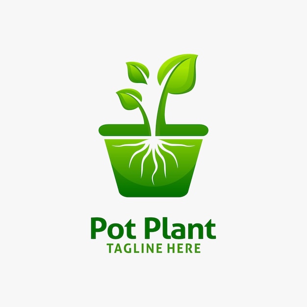 Création De Logo De Plante En Pot