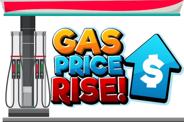 Vecteur création de logo de police gas price rise