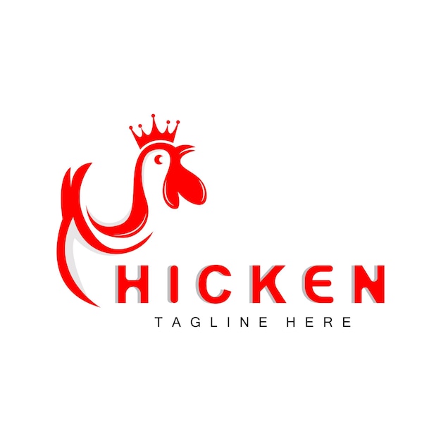 Vecteur création logo poulet grillé barbecue tête poulet vecteur marque entreprise