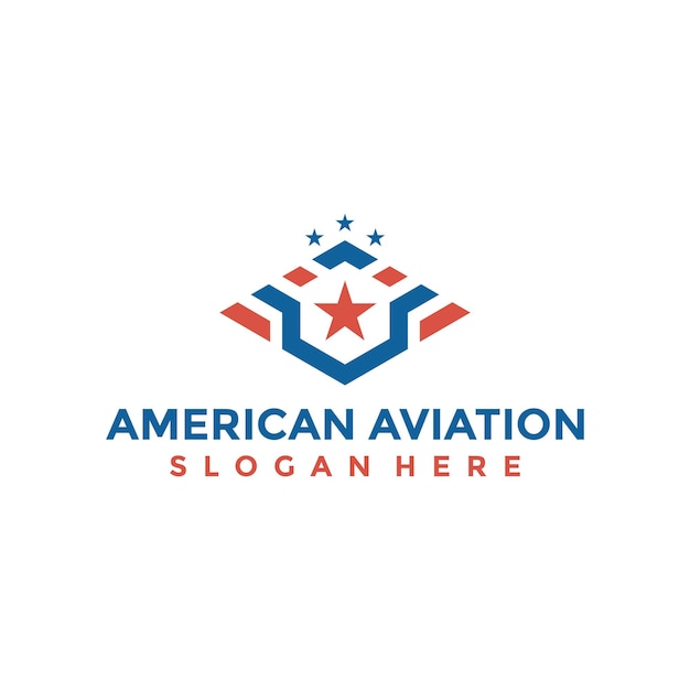 Vecteur création de logo pour le collège d'aviation américain