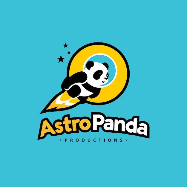 Création De Logo De Production D'astro Panda