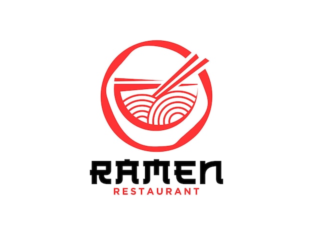 Création De Logo De Ramen De Cuisine Japonaise