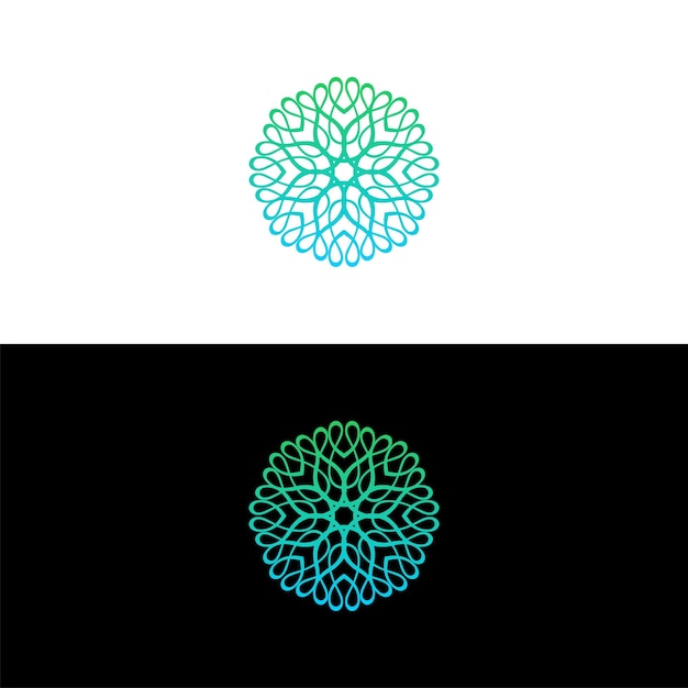 Vecteur création de logo de récif de cercle