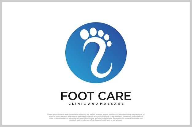 Création De Logo De Réflexologie Avec Concept Unique De Podologie Et De Clinique Du Pied Vecteur Premium