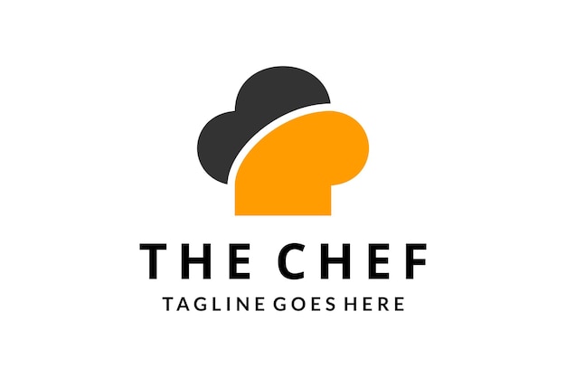 Création De Logo De Restaurant De Chapeau De Chef D'illustration Créative Modèle De Signe Vectoriel