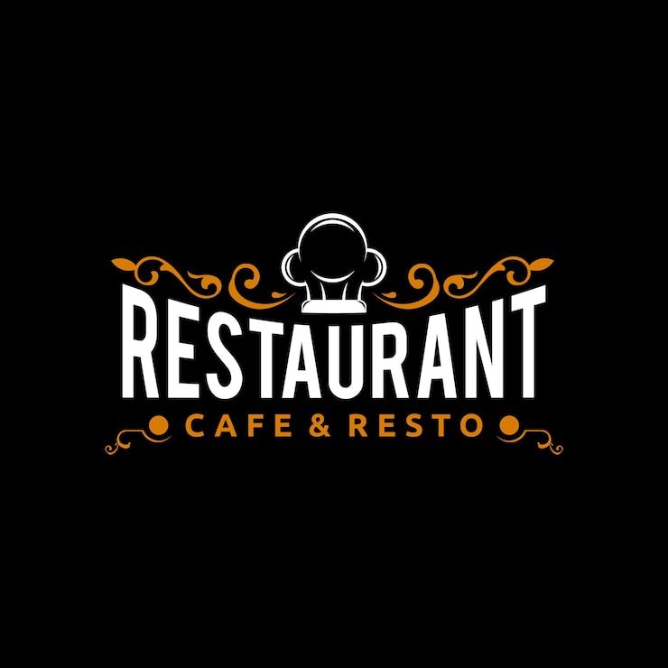 Vecteur création de logo de restaurant avec gravure et toque