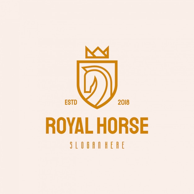 Création De Logo Royal Horse, Logo Horse Shield