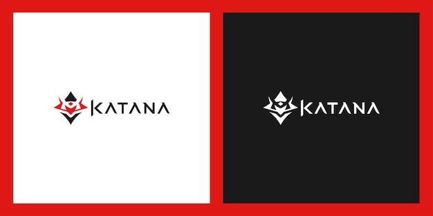 Création de logo de samouraï Katana