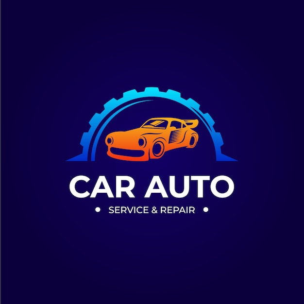 Création de logo de service de voiture dégradé