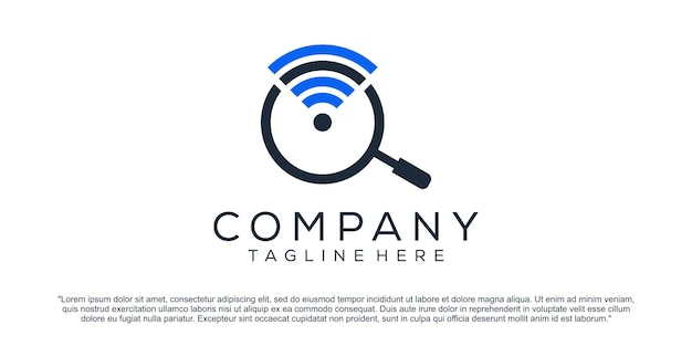 Création de logo de signal de recherche abstraite