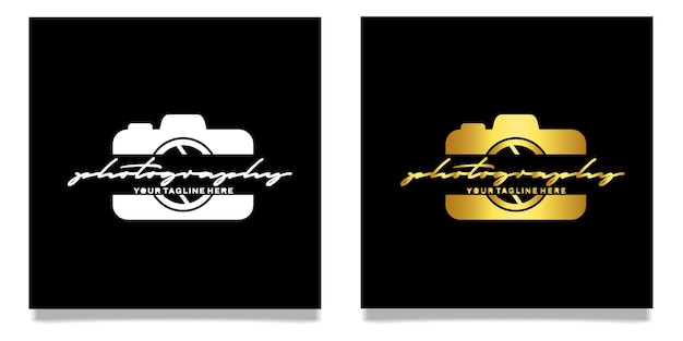 Vecteur création de logo signature, logo de studio de photographie, création de logo de photographie