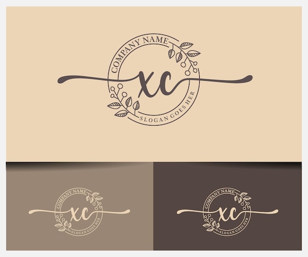 Création De Logo De Signature De Luxe Initiale Xc Image D'illustration De Conception De Logo Vectoriel D'écriture Manuscrite