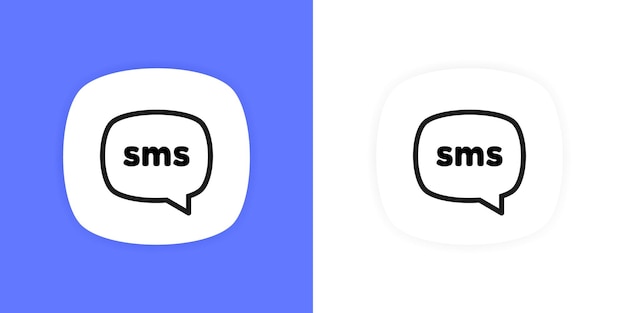 Création De Logo Sms Messenger Pour Application Mobile Conversation En Ligne Avec Message Sms Concept De Conception D'interface Utilisateur Illustration Vectorielle