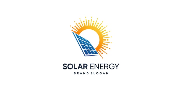 Création De Logo Solaire Avec Concept Créatif Moderne Vecteur Premium