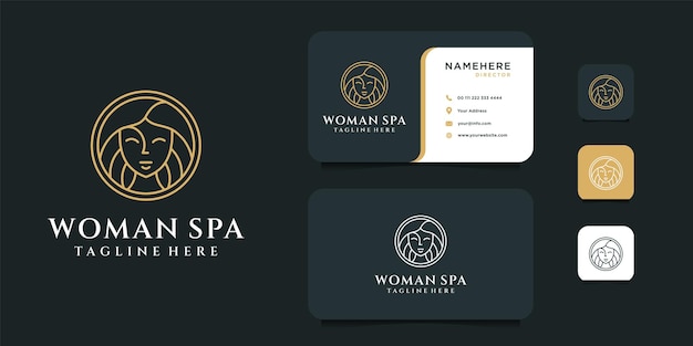 Création De Logo Spa Femme Avec Modèle De Carte De Visite.