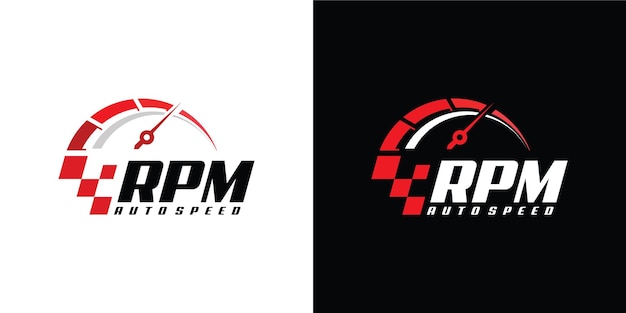 Création De Logo Speed Rpm Pour L'automobile