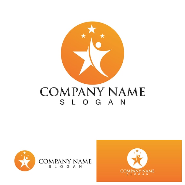 Création de logo Star people Logo vectoriel de la communauté Star Logo vectoriel humain de la communauté Star