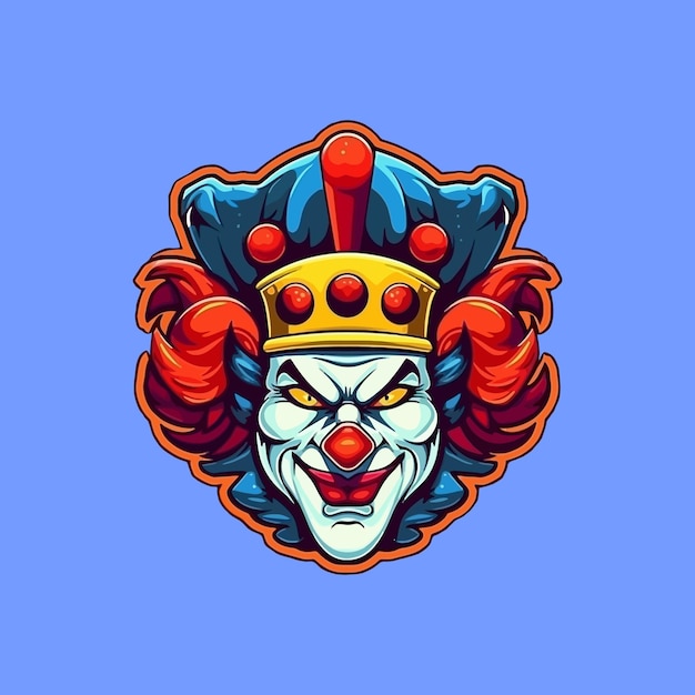 Création de logo de style esport illustration vectorielle de clown