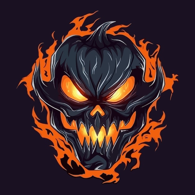 Création De Logo De Style Esport Illustration Vectorielle Halloween