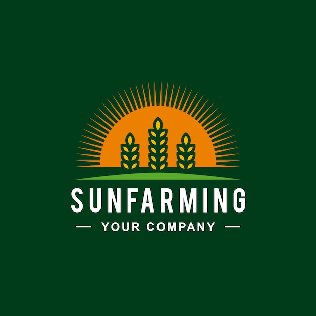 Création De Logo Sun Wheat Farm