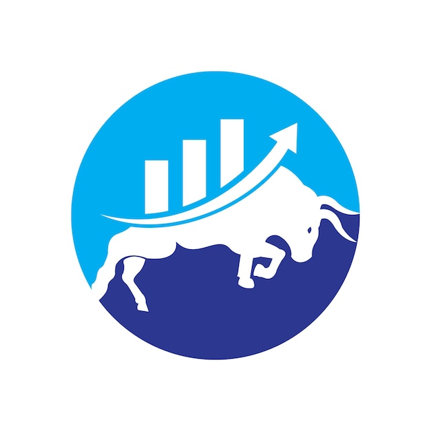 Création De Logo De Taureau Financier Logo De Finance Trade Bull Chart