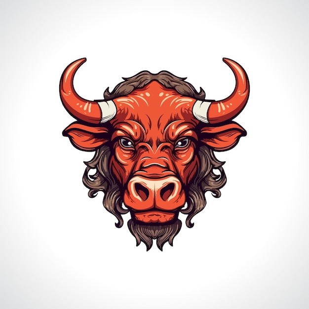 Vecteur création logo taureau mascotte taureau illustration vectorielle