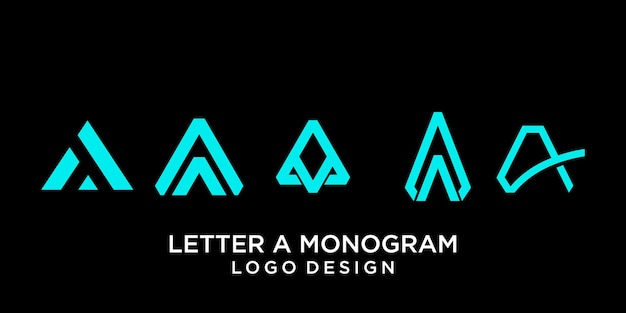 Création De Logo De Technologie Monogramme Lettre A Avec 3 Formes