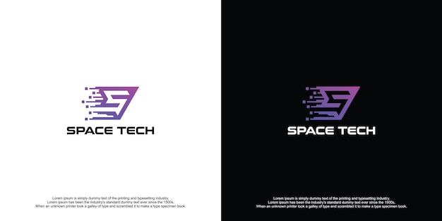 Création De Logo De Technologie Spatiale Moderne