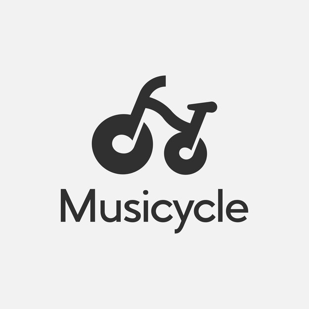 Création de logo de texte de musique vectorielle