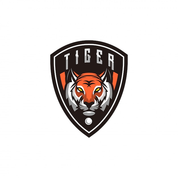 création de logo tigre avec shild