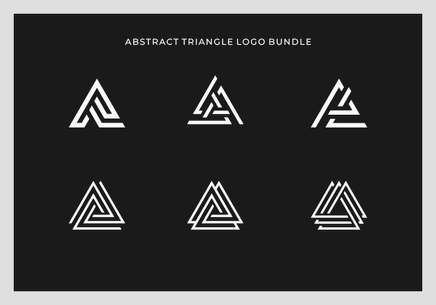 Création De Logo Triangle Abstrait En Bundle