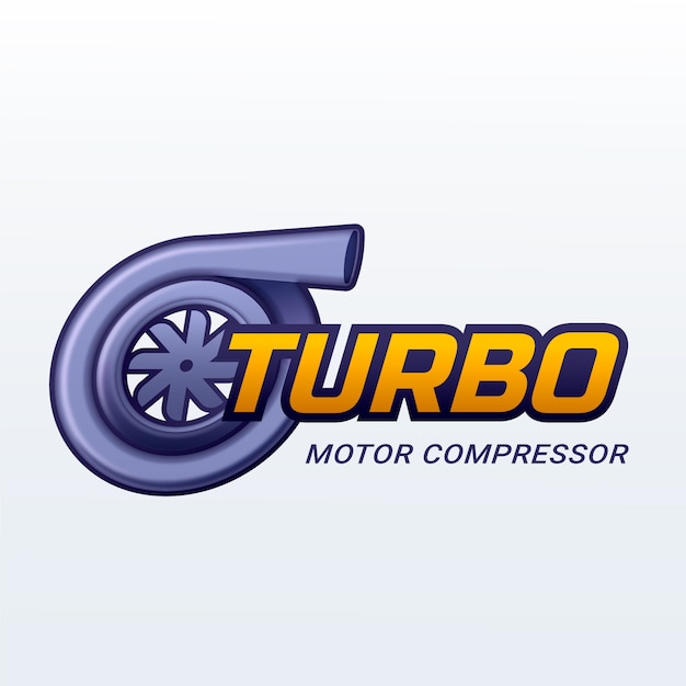 Vecteur création de logo turbo dégradé