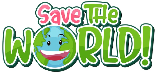 Création De Logo De Typographie Save The World