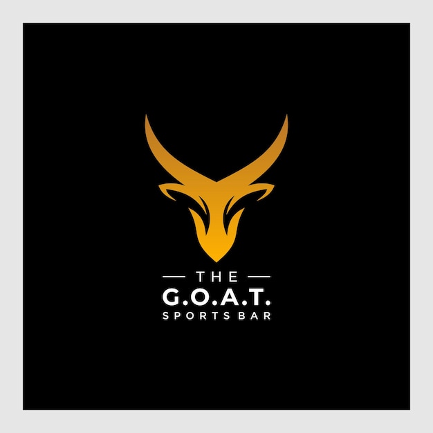 Création De Logo Unique De Personnage De Tête De Chèvre