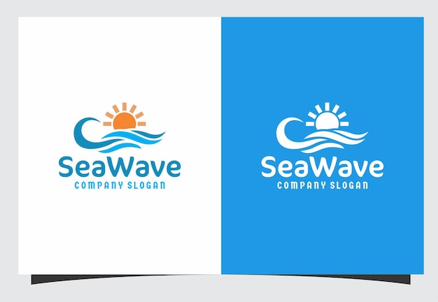 Création De Logo De Vague De Mer