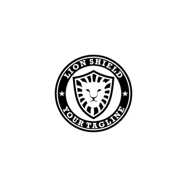 Création De Logo Vectoriel De Bouclier De Lion