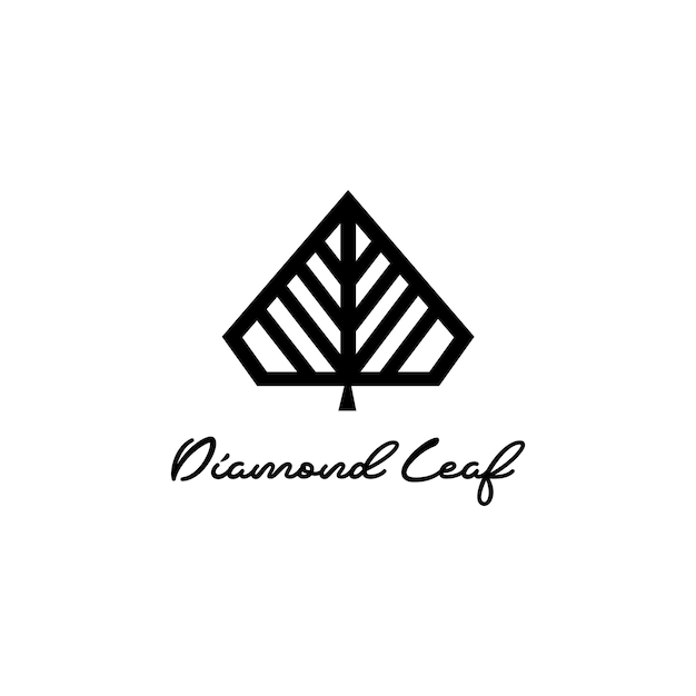 création de logo vectoriel feuille de diamant