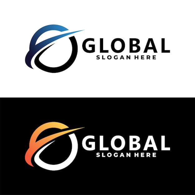 Vecteur création de logo vectoriel global isolé