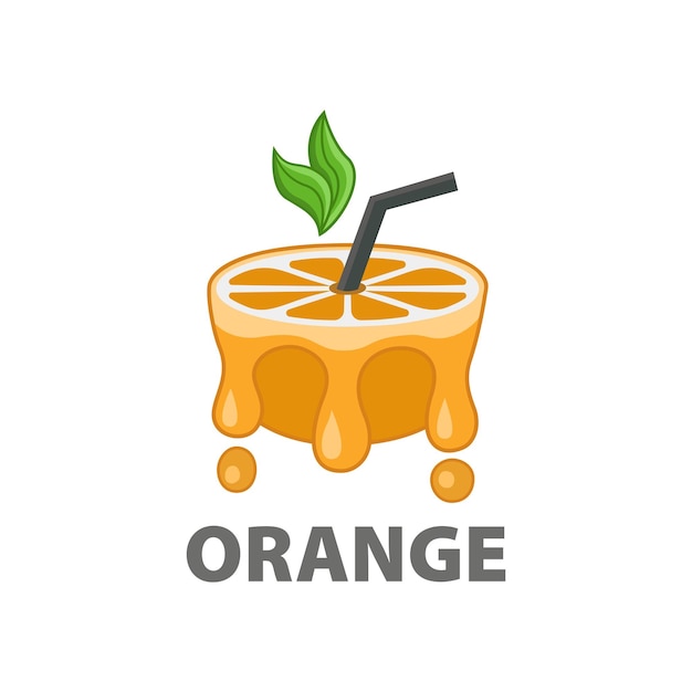 Vecteur création de logo vectoriel de jus d'orange