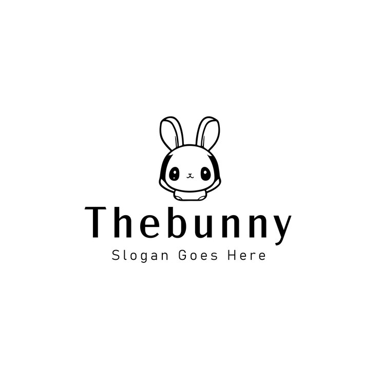 Création de logo vectoriel lapin