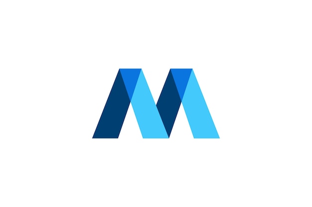 Création de logo vectoriel lettre M minimale