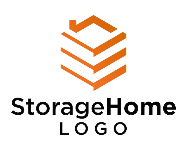 Création de logo vectoriel de maison de stockage