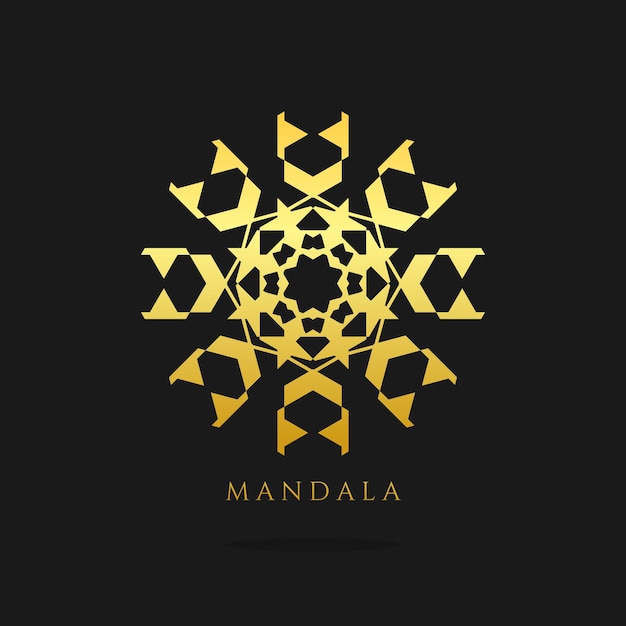 Création De Logo Vectoriel Mandala Or